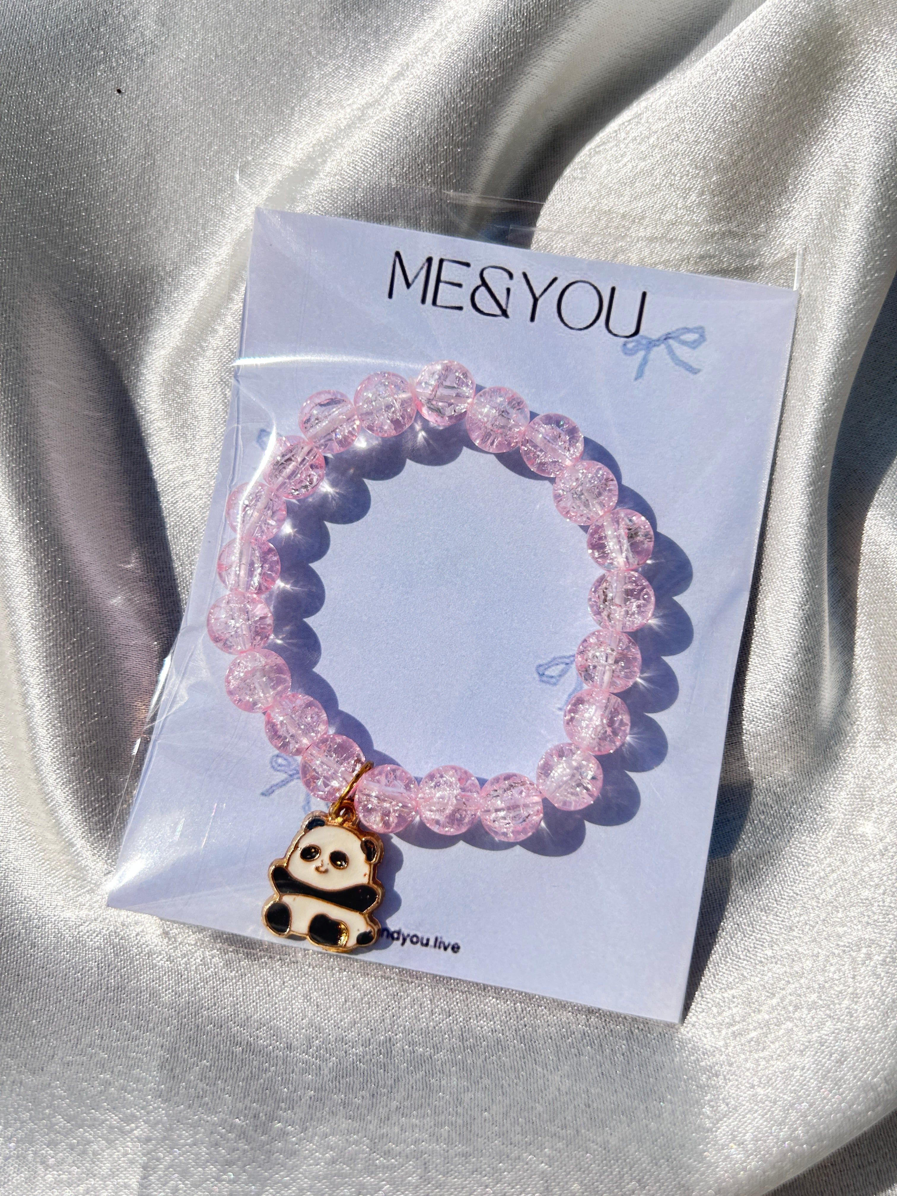 Rosy Panda Charm Bracelet 🌸🐼