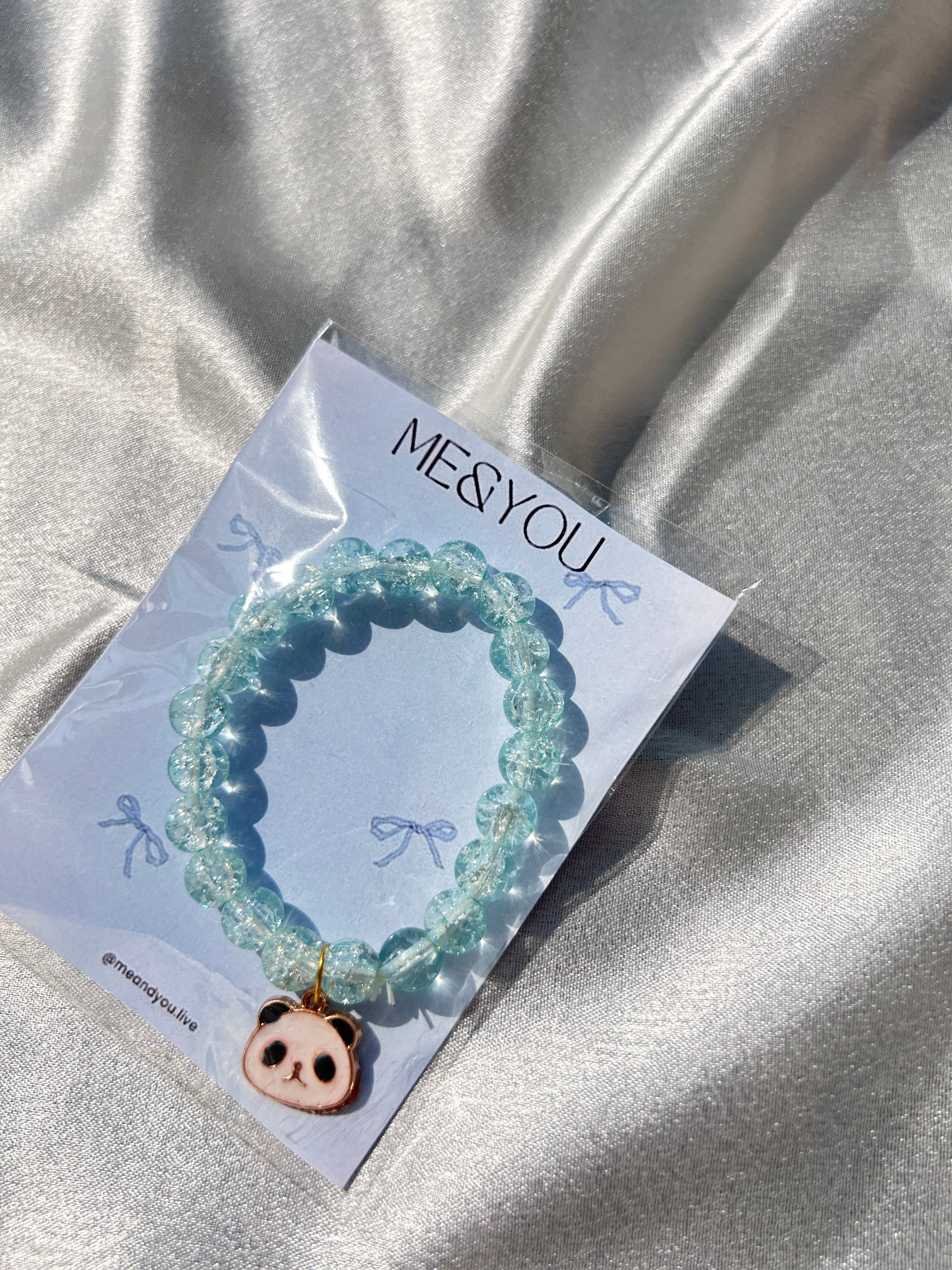 Panda Charm Crystal Bead Bracelet🦋