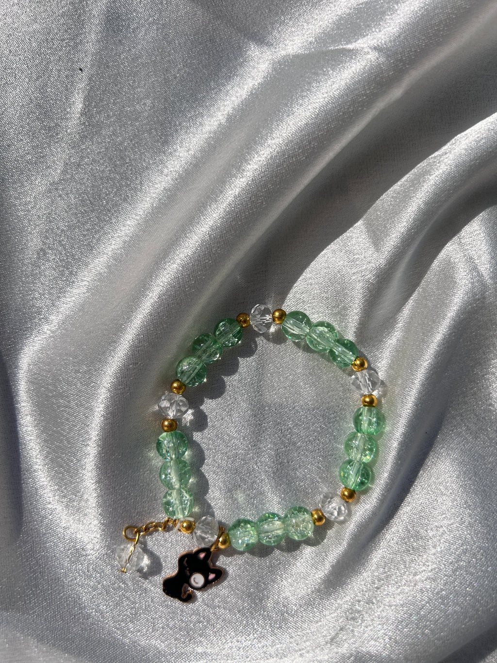 Mint Cat Charm Bracelet 💚🐱