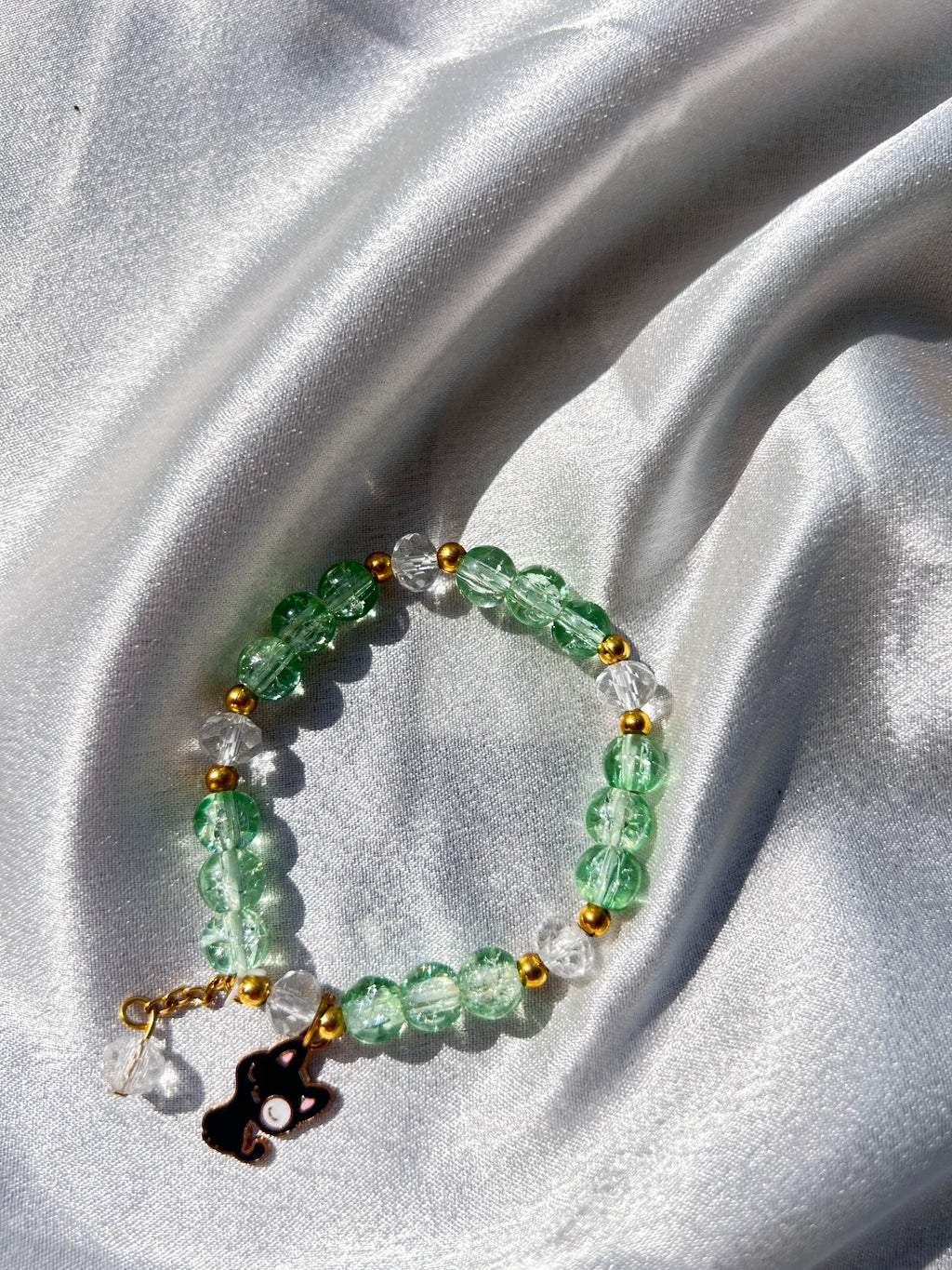 Mint Cat Charm Bracelet 💚🐱